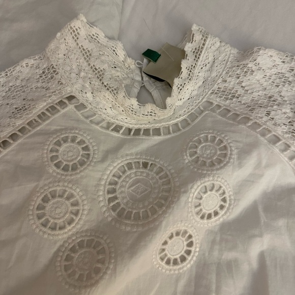 FARM RIO Romantic Embroidered Lace Blouse (109) - Picture 10 of 13